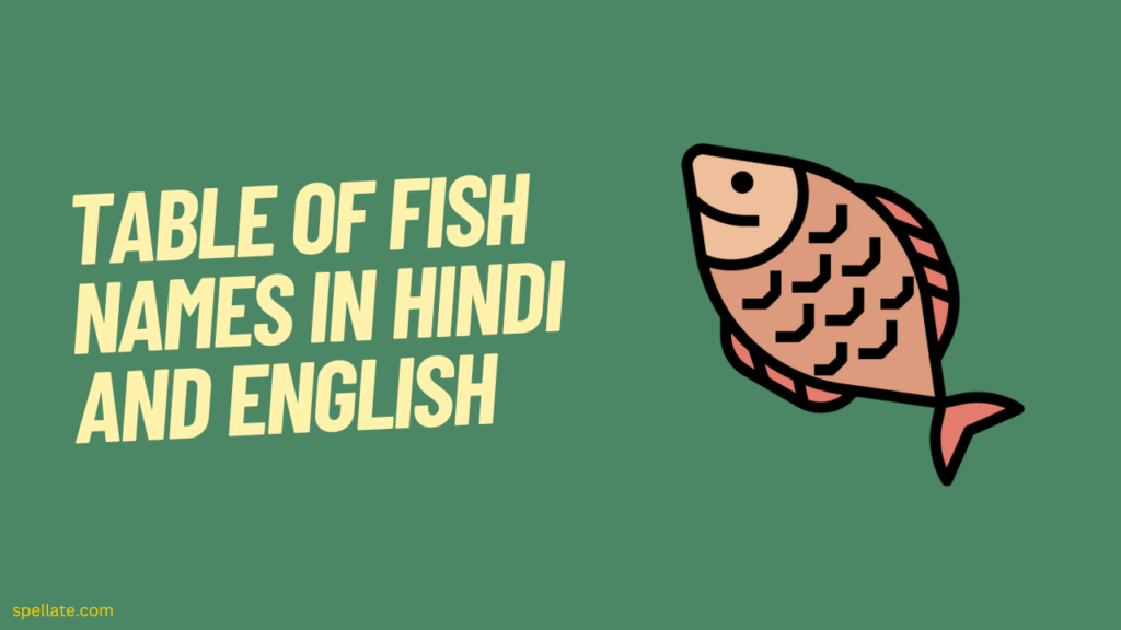 Table of Fish Names in Hindi and English