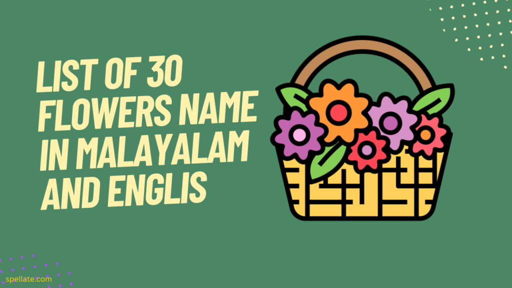 List of 30 Flowers name in Malayalam and English