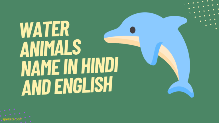 Water Animals Name In Hindi And English