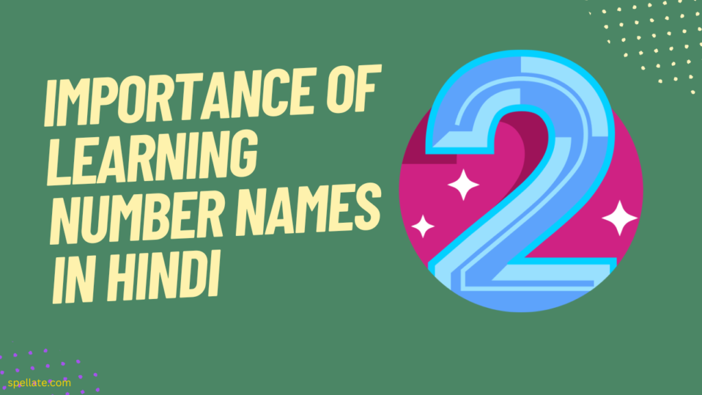 Importance of learning number names in Hindi