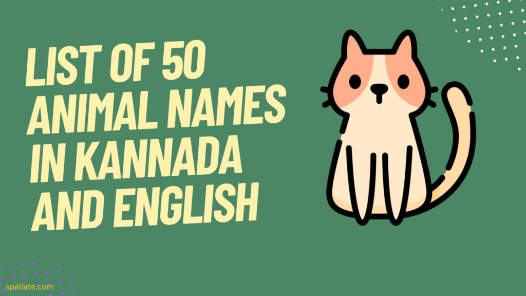 List of 50 animal names in Kannada and English