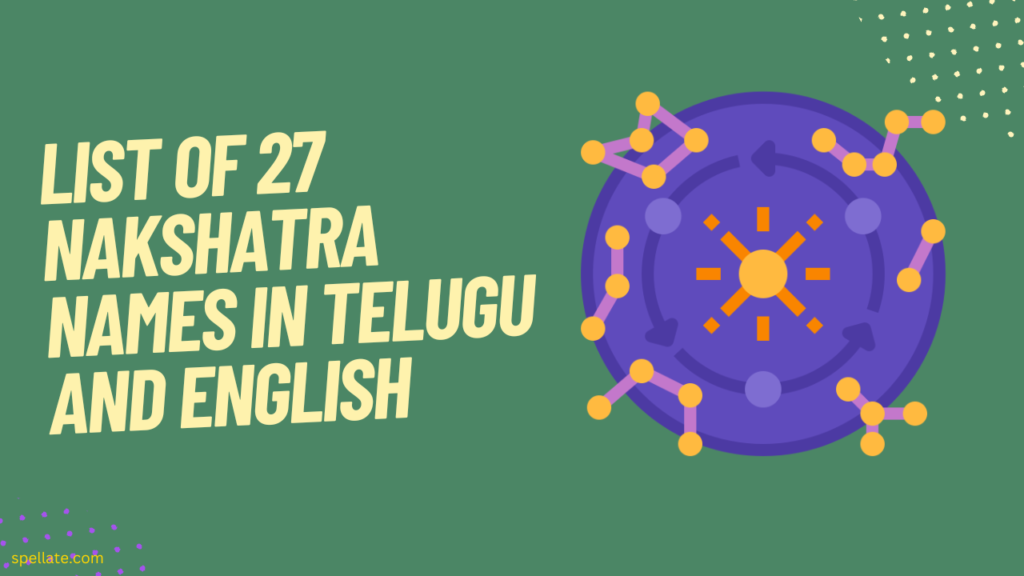 List of 27 Nakshatra names in Telugu and English