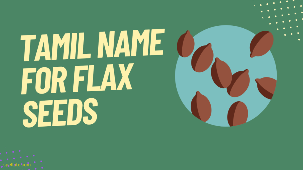 Tamil Name for Flax Seeds