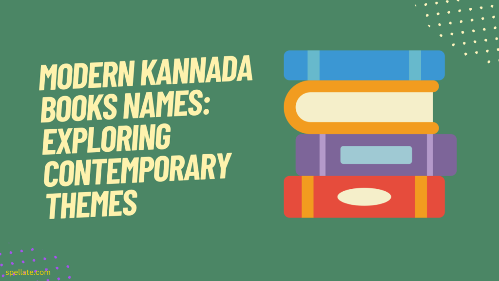 Modern Kannada books Names: