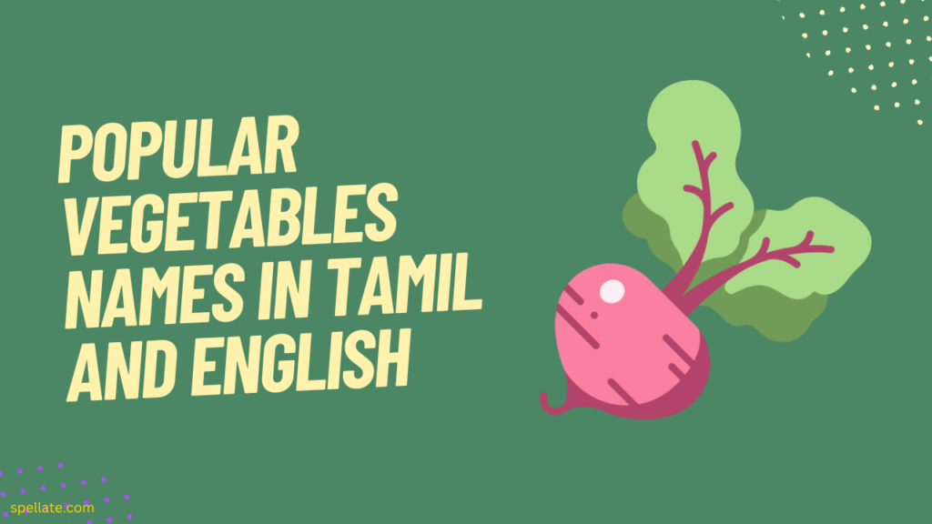 Popular Vegetables names in Tamil and English